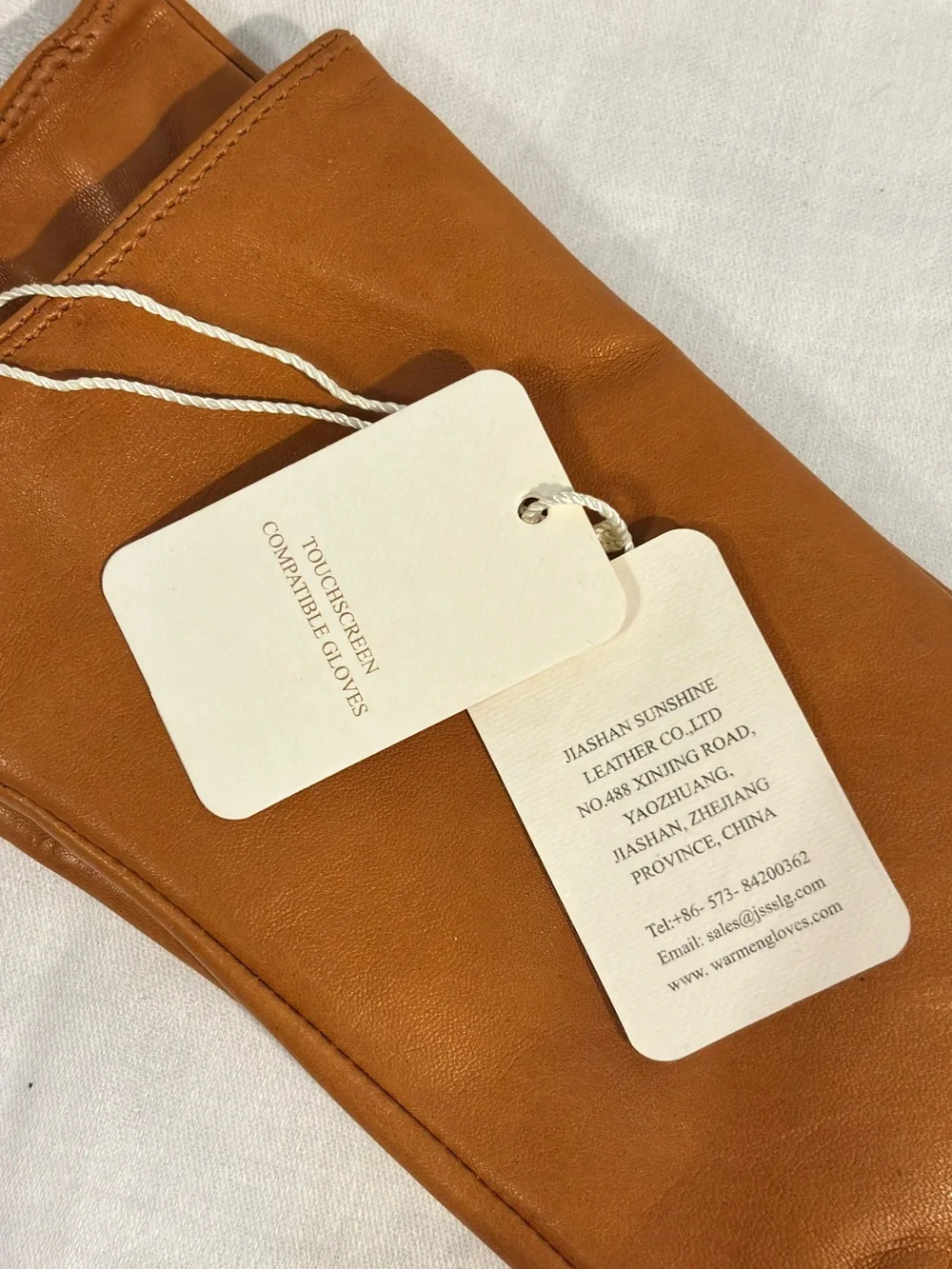 WARMEN Sheepskin Leather Touchscreen Gloves Cashmere Wool Lined 8.5 NWT